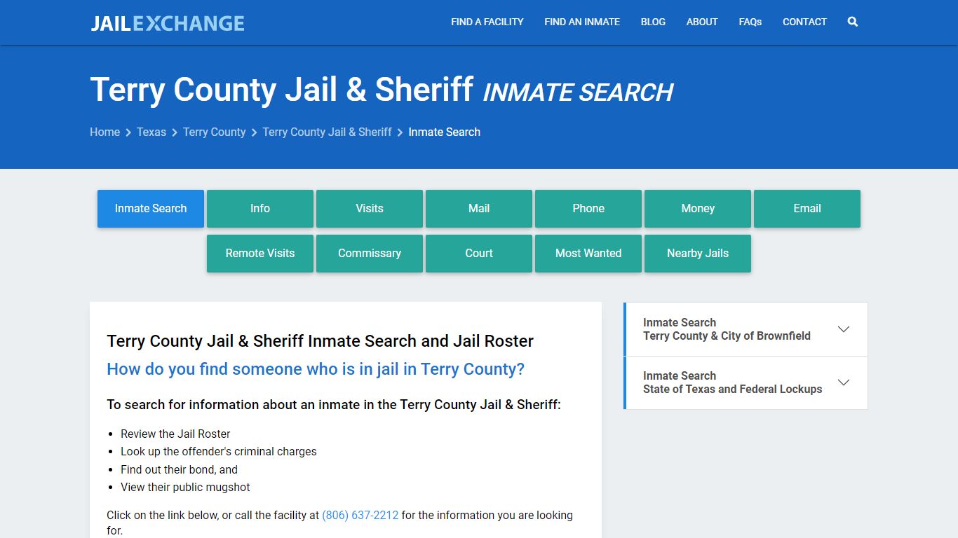 Terry County Jail & Sheriff Inmate Search - Jail Exchange